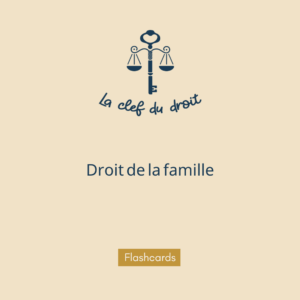 Flashcards droit de la famille (édition 2025) : plus de 85 cartes pour réussir tes partiels