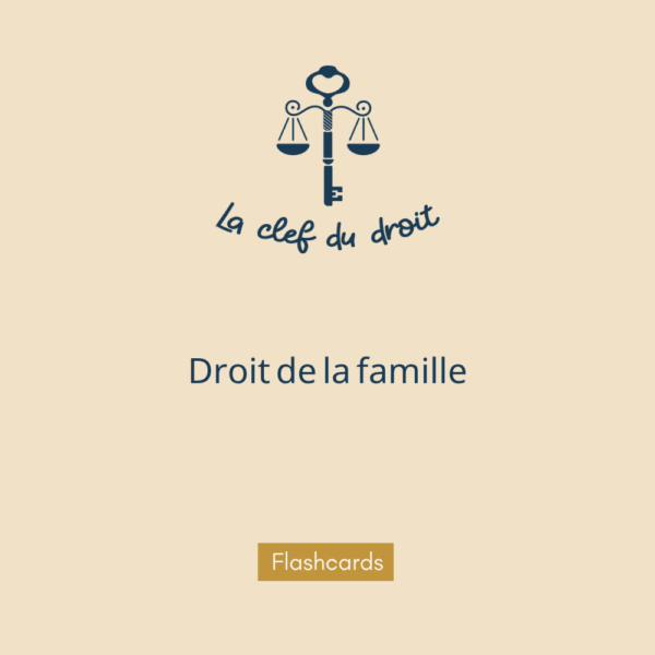 Flashcards droit de la famille (édition 2025) : plus de 85 cartes pour réussir tes partiels